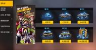 These are the options offered in the in-game center (Image via Free Fire)